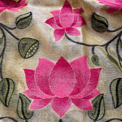 LOTUS TISSUE PICHUVAI PRINT SAREE