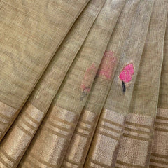 LOTUS TISSUE PICHUVAI PRINT SAREE