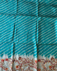 Teal Garden Cotton Print Salwar Material