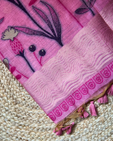 BLUSH PINK FANCY COTTON SAREE