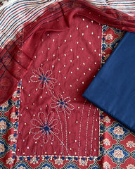Crimson Butti Elegance Salwar Suit Material