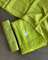 Grass Green Weave Vatican Cotton Salwar Material