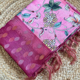 MAGENTA TOP DYED WEAVING SAREE