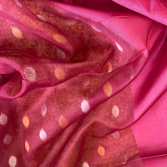 MAGENTA TOP DYED WEAVING SAREE