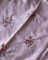 Blush Blossom Grace Dusty Pink Kota Cotton Saree
