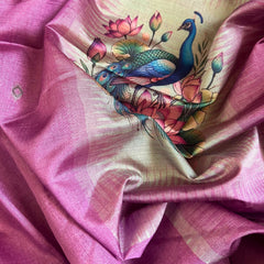 PEACOCK TOP DYED WEAVING SAREE