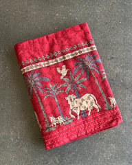 Crimson Pichwai Cotton Print Salwar Material