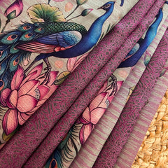 PEACOCK TOP DYED WEAVING SAREE