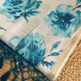 MILKY FLORAL POLY EMBOSE SILK SAREE