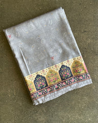 Ash Prism Semi Tussar Print Salwar Material