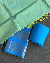 Teal Zari Heritage Salwar Suit Material