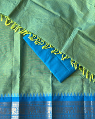 Teal Zari Heritage Salwar Suit Material
