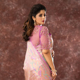 Rose Floral Pure Silk Saree