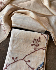 BEIGE CHANDERI SALWAR SUIT