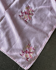 Blush Blossom Grace Dusty Pink Kota Cotton Saree