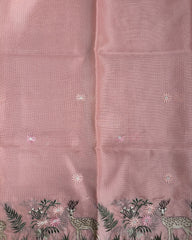 Woodland Deer Embroidered Kota Saree