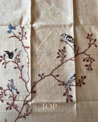 BEIGE CHANDERI SALWAR SUIT