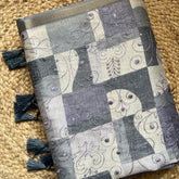 GREY CHAPPA TUSSER SAREE