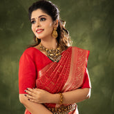 Red Pure Kancheepuram Silk Saree