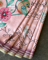 Rose Dust Pichhawai Saree