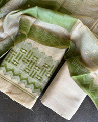 BEIGE CHANDERI SALWAR SUIT