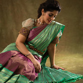 Grape Purple Pure Kancheepuram Silk Saree
