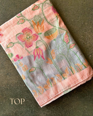 PEACH CHANDERI SALWAR SUIT