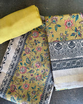 MUSTARD SEMI TUSSAR SALWAR SUIT