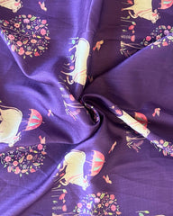 Amethyst Grid Pichhawai Saree