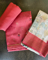PINK SEMI TUSSAR SALWAR SUIT