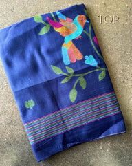 BLUE JAMDANI CHANDERI SALWAR SUIT