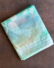 Aqua Whisper Kota Embroidered Saree