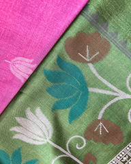 PINK LOTUS TOP DYED SAREE