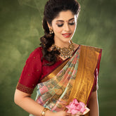 Multi-Colour Pure Kancheepuram Silk Saree