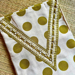 MUSTARD POLKA COTTON SALWAR SUIT