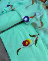 Green Printed Jaipur Cotton Salwar Material