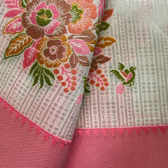 WHITE & ROSE ART DUPION SAREE