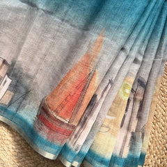 SCENIC ASSAM SILK PRINT SAREE