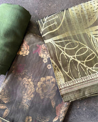 OLIVE MODAL SILK SALWAR SUIT