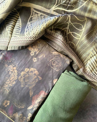 OLIVE MODAL SILK SALWAR SUIT