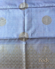 Aaral Lavender-Blue Tussar Weave