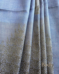 Aaral Lavender-Blue Tussar Weave