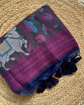 FLORAL VINE FANCY COTTON WEAVING SAREE