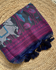 FLORAL VINE FANCY COTTON WEAVING SAREE