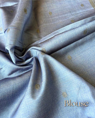 Aaral Lavender-Blue Tussar Weave