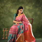 Pink Pure Arni Silk Saree