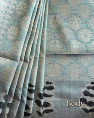 Shringara Tussar Silver-Butta Saree