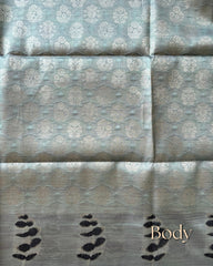 Shringara Tussar Silver-Butta Saree