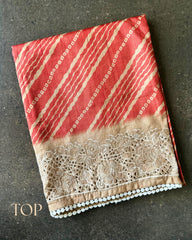 CORAL MIST HANDCRAFTED TISSUE PRINT SALWAR SUIT SET