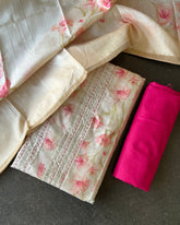 Peach Bloom Rayon Salwar Material